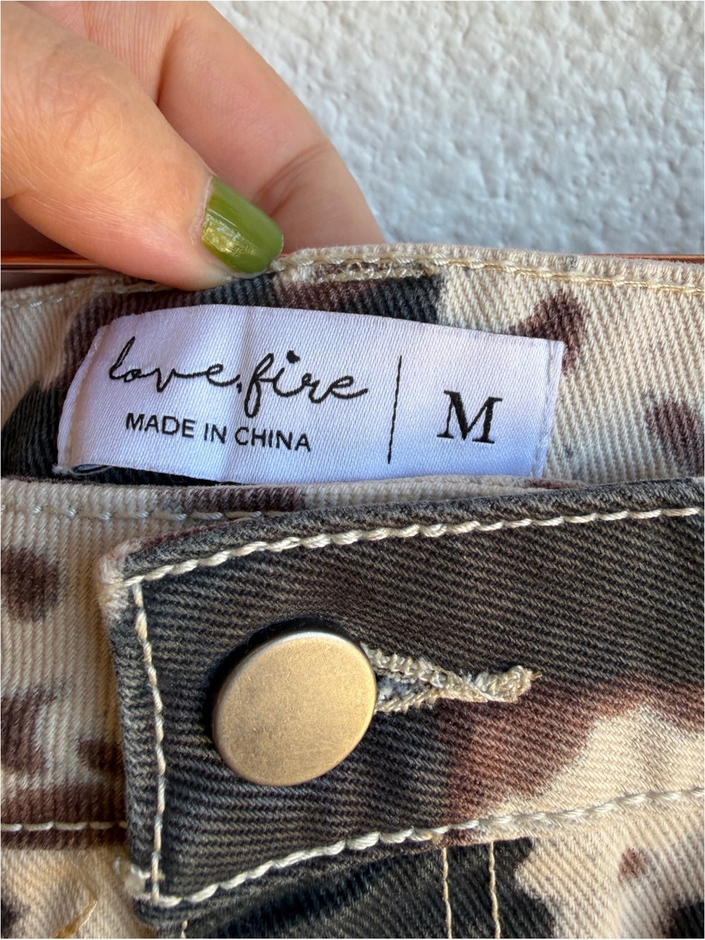 NWT Love Fire Cow Print Mini Utility Skirt Md - Picture 3 of 5